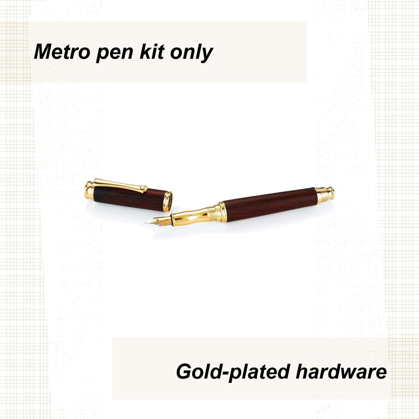WOODRIVER Project Kit - Metro Fountain Pen, Woodcraft Gold