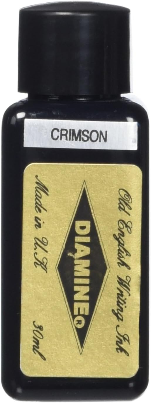 Diamine Fountain Pen Bottled Ink, 30ml - Crimson