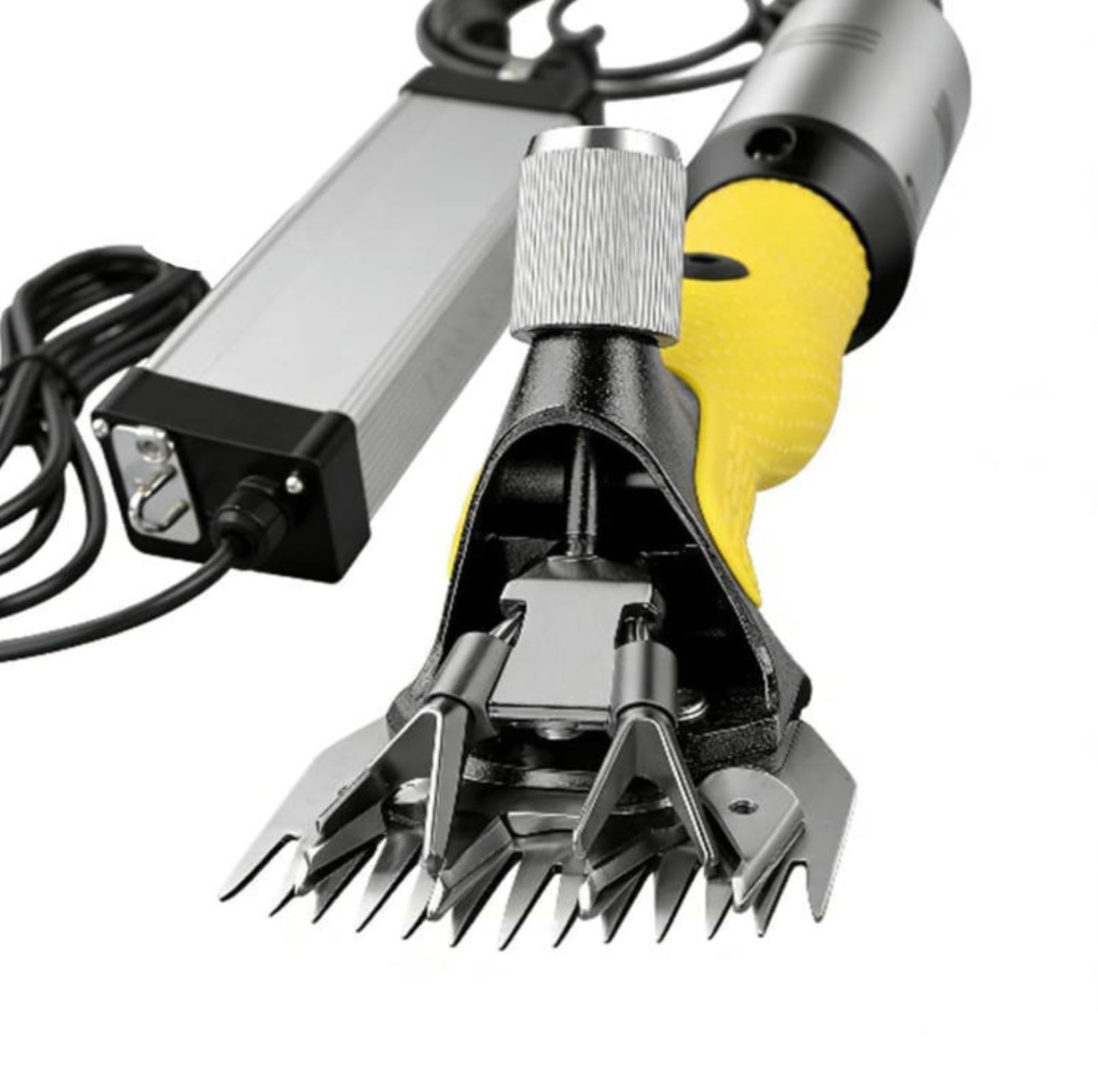 Máquina Eléctrica Para Esquilar Ovejas y Cabras – Cortadora de Lana con Cuchilla de 9 Dientes, Corte Rápido, Mango Ergonómico Para Ovejas, Cabras, Alpacas, Camellos yellow