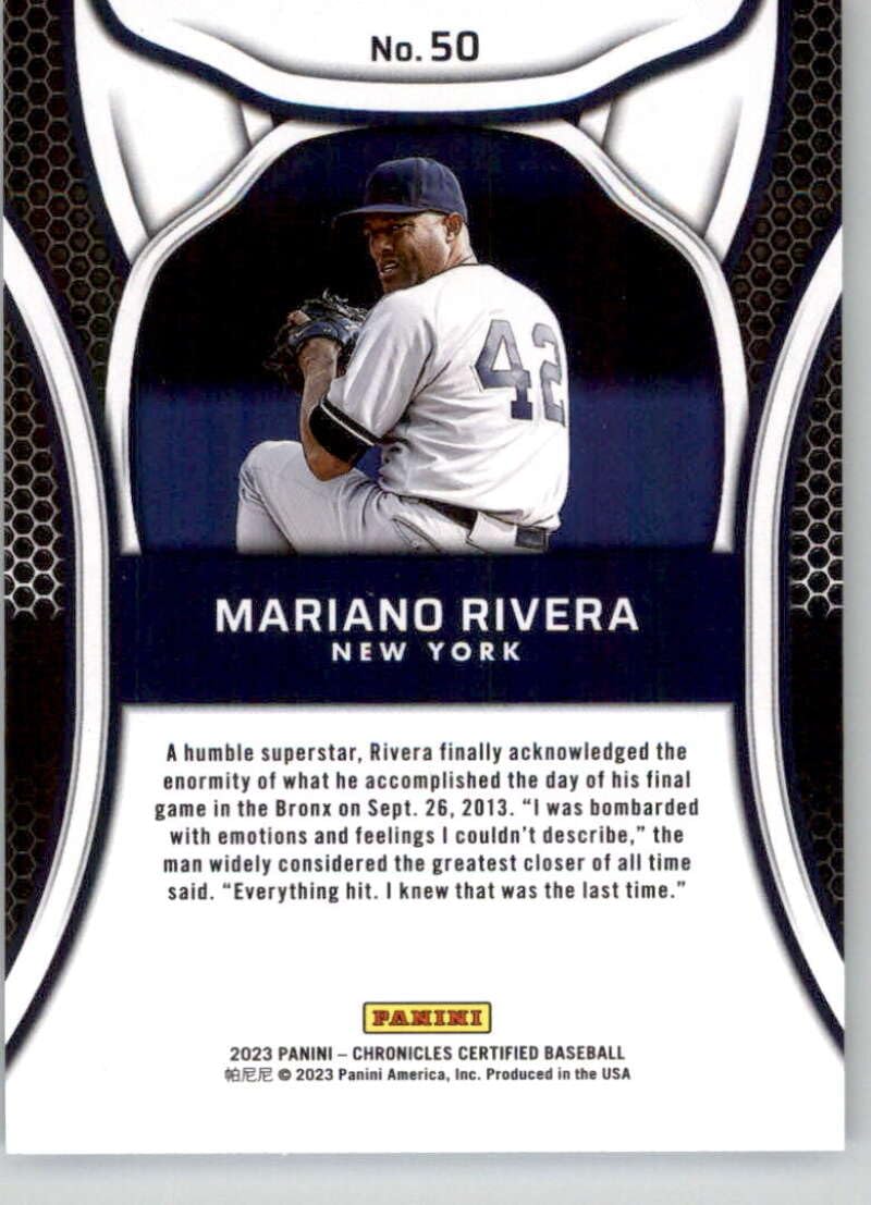 Amazon.com: 2023 Panini Chronicles Certified # 50 Mariano Rivera