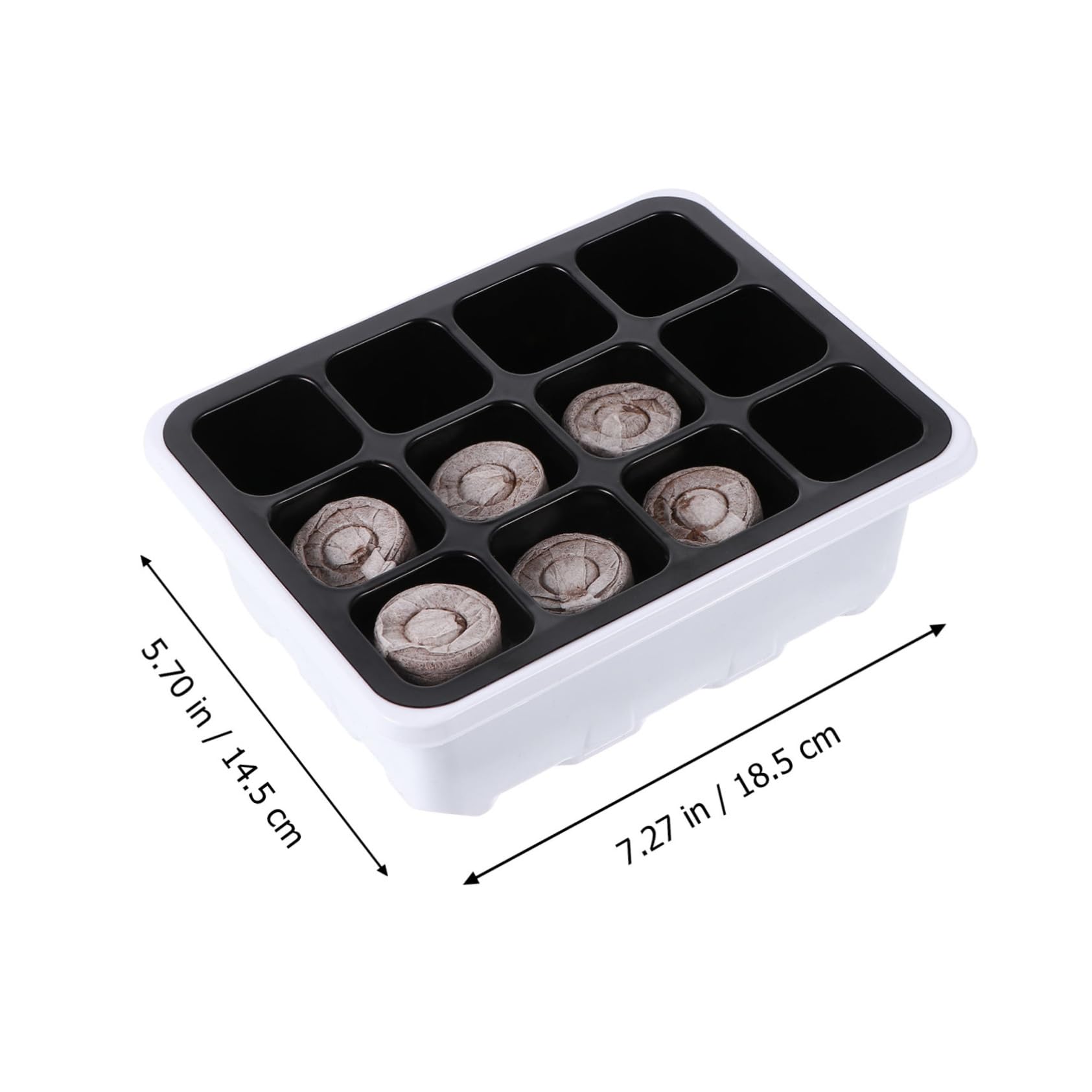 Kisangel 3 Juegos Caja De Vivero Bloque De Vivero Invernadero Drenaje Cuadrado Macetas De Germinación Cubo Alimentos De Origen Vegetal Aire Cúpula Plantas Mini El Plastico 12 Uds * 3