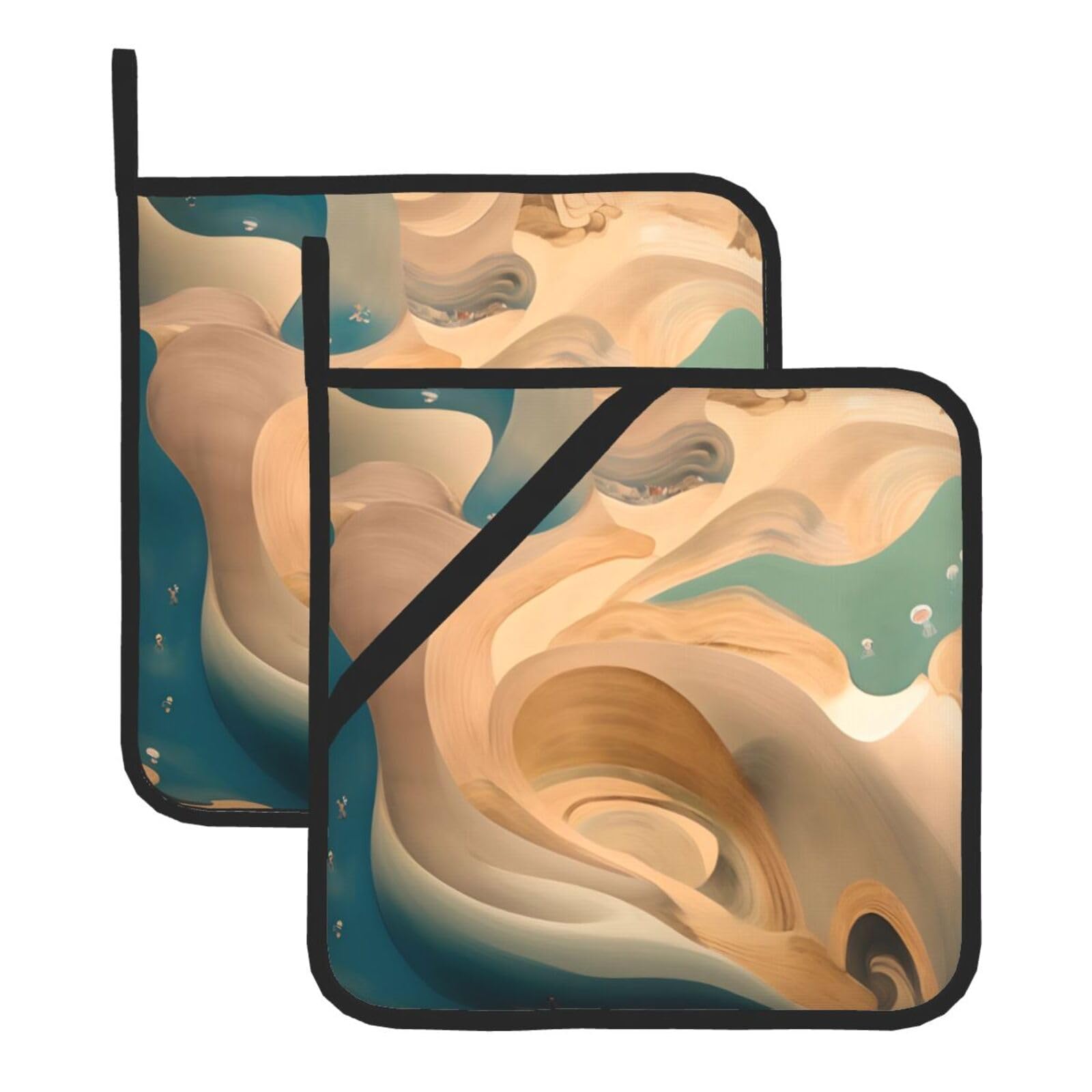 Dunhuang Mystery Square Heat Resistant Trivet Set Thick and Durable for Baking Barbecue Cookware Oven