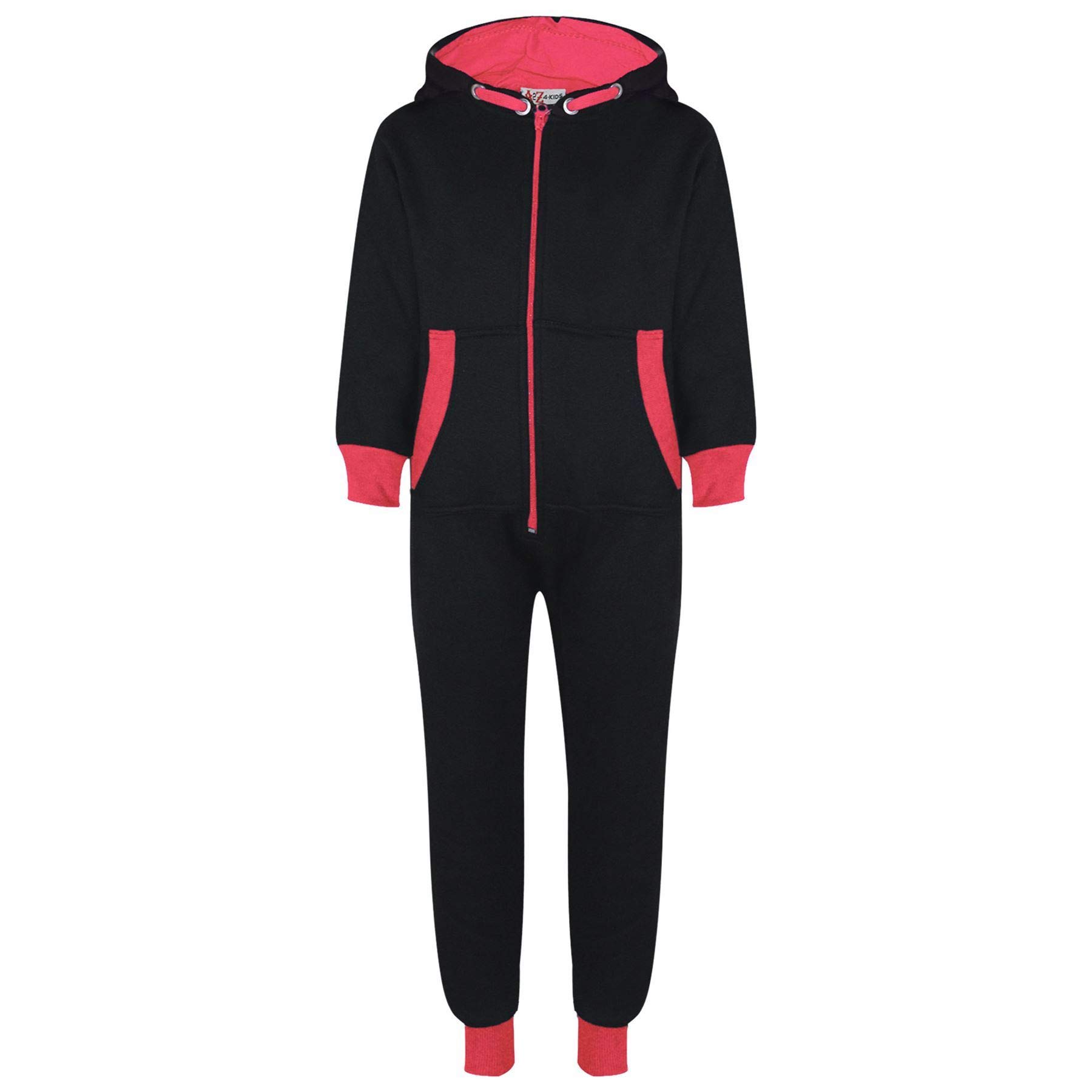 A2Z 4 Kids Onesie Contrast Fleece - Onesie 350 Neon Pink 13