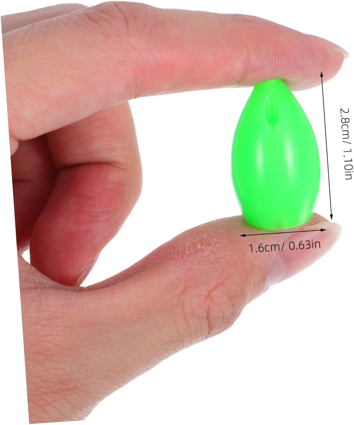 Toyvian 100pcs Glow Fishing Beads Durable Plastic Oval Round Luminous Bait Eggs for Saltwater Freshwater Fishing Rigs Enhanced Casting Distance Versatile Use for All Skill Levels