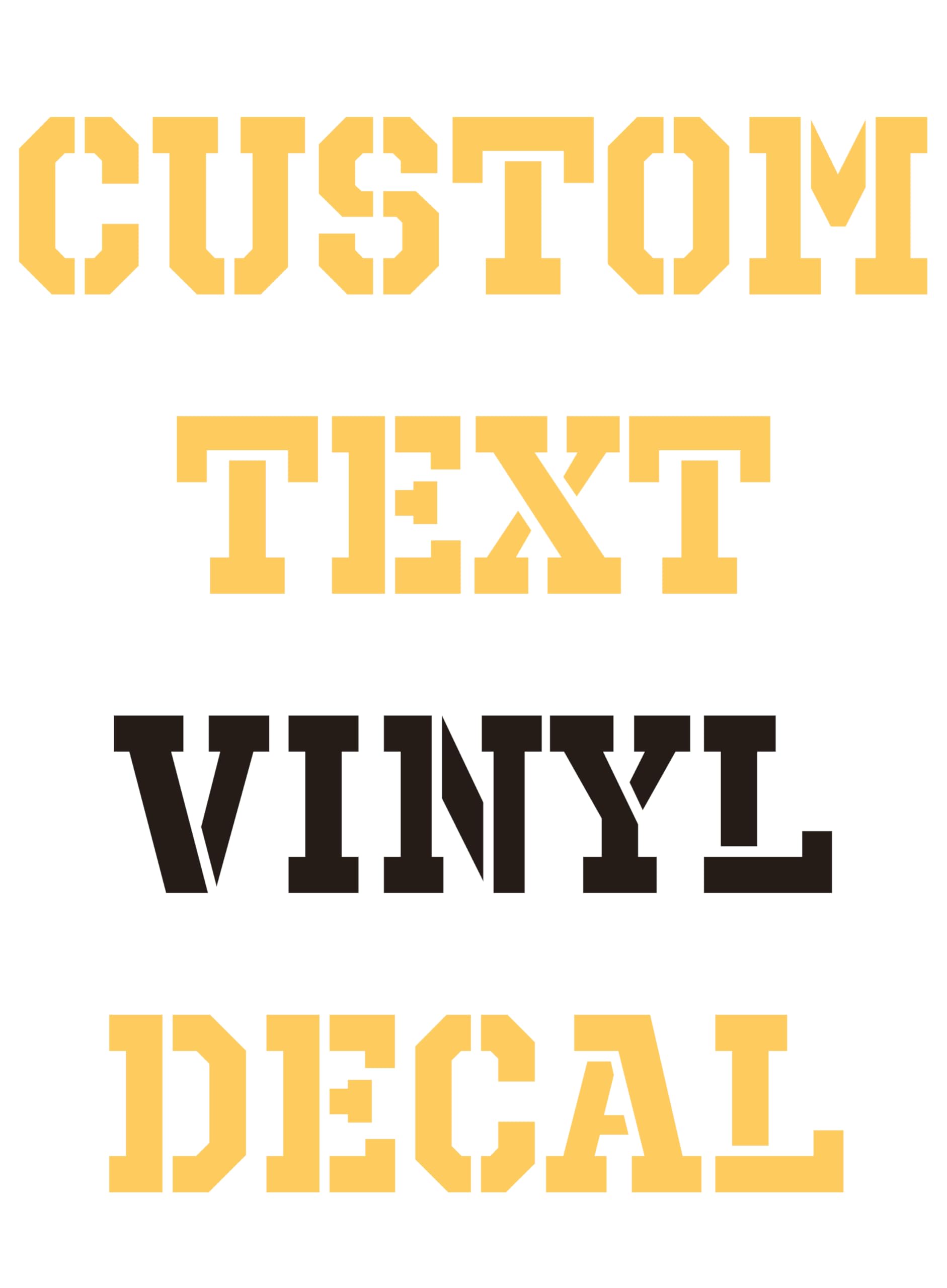 Custom Vinyl Decal - Personalized Design Your Own Name - Durable, Weatherproof Car Window, Boat, Automotive Windshield Graphic - Made in USA