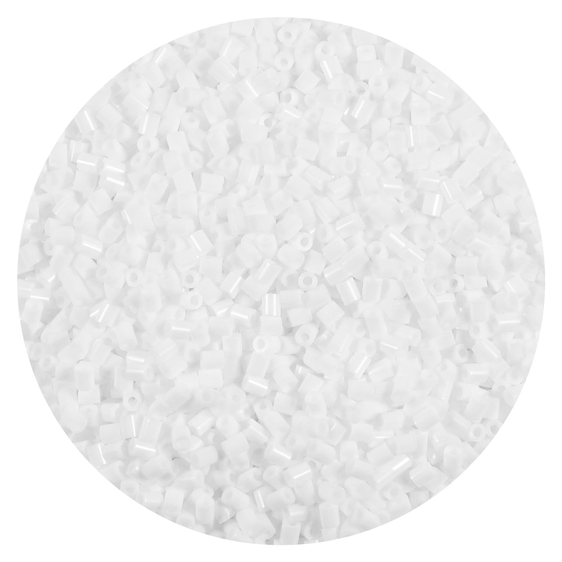 10000Pcs Loose Mini Fuse Beads 2.6mm Bulk Refill Kit Stress Relief Pixel Art 3D Craft Melting Beads for DIY Decor Crafts Creative Handmade Projects (White)