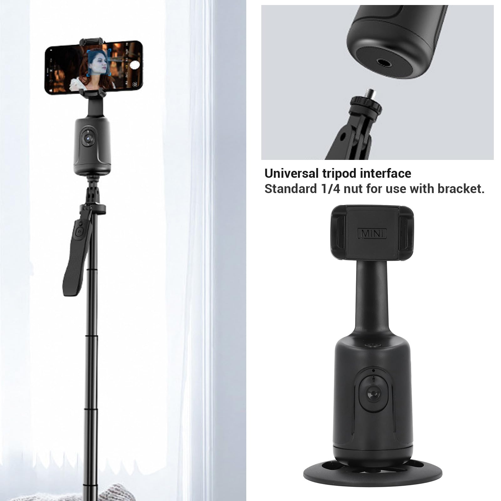 Sxhlseller Trípode para Teléfono con Seguimiento Facial Automático de 360°
