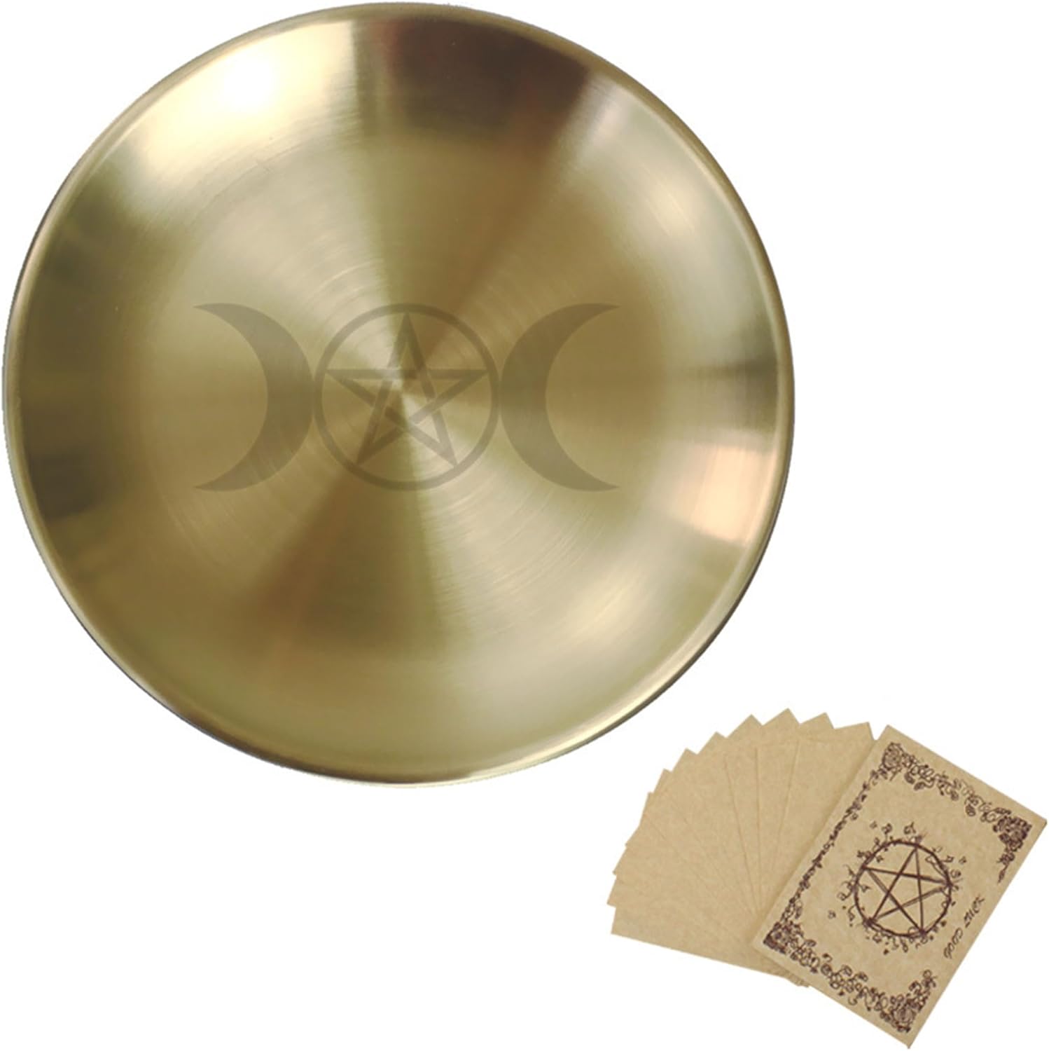 Amazon.com: 5.5inch Altar Ritual Plate Dish Stainless Steel Flat Bowl ...