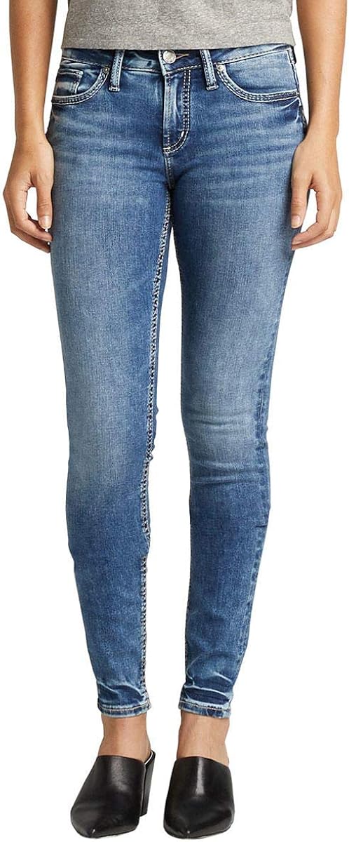 Silver Jeans Co. Women's Suki Mid Rise Skinny Jeans Legacy