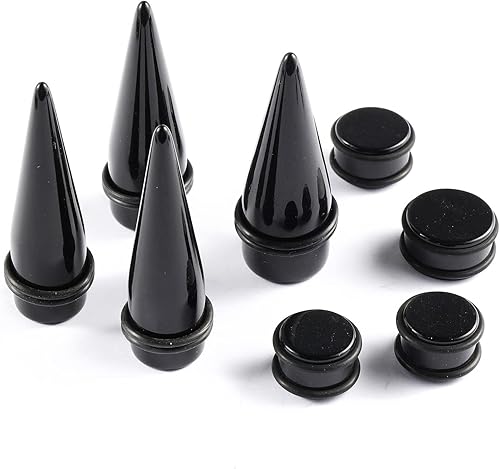 Miniatura 4 de Memsion Kit de estiramiento de oreja, 24 piezas de calibre grande 00G-0.787 in, juego de expansores de oreja acrílicos para orejas y tapones para el