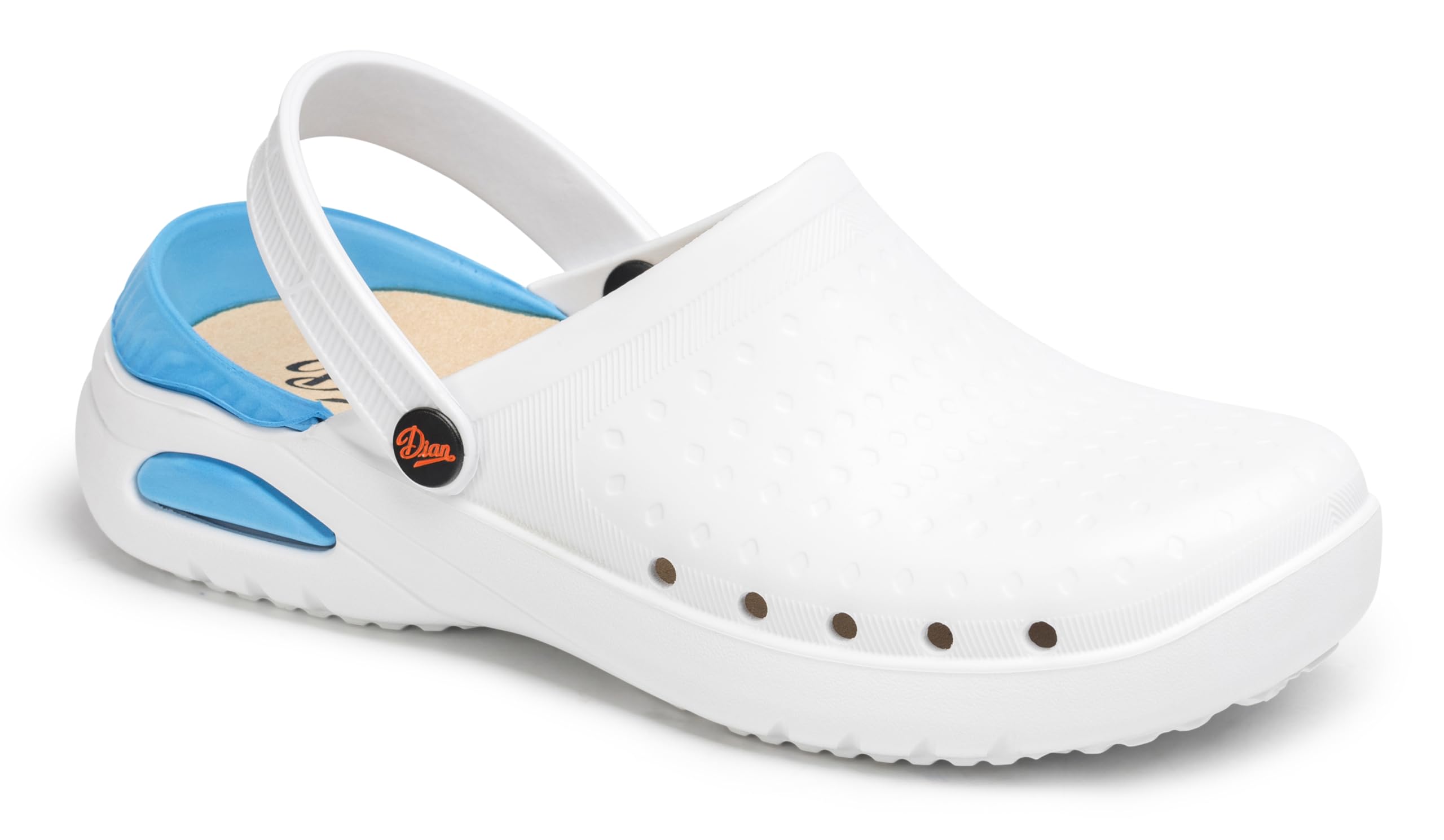 Dian Clog- Ultraleichter, Antibakteriall, Rutschfester Sicherheitstrainer, ideal für Krankenhaus-, Gesundheits-, Küchen- und Reinigungspersonal, Eva Soft Weiß, 41 EU
