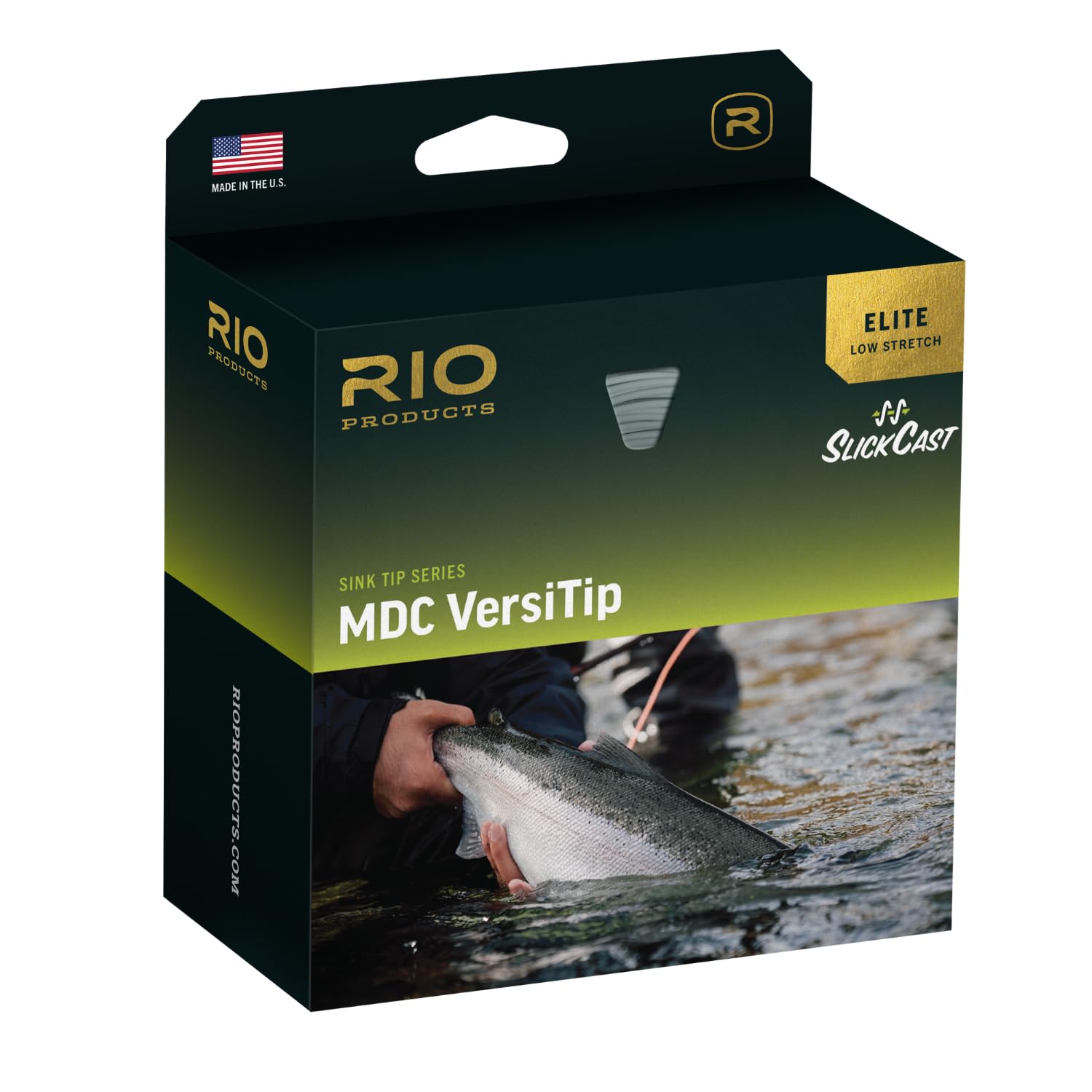 RIO Products Elite MDC-VersiTip Spey Fly Fishing Line, Interchangeable Sink Tip System, Includes 4 Tips, Rear-Loaded Head, Ideal for Mending and Roll Casting, WF7