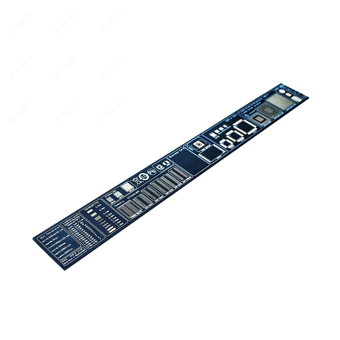 #fepart 30cm Multifunctional PCB Ruler EDA Measuring Tool Chip IC Electronic Engineers PCB Protractor for Geeks Makers Reference Ruler #fepart320187
