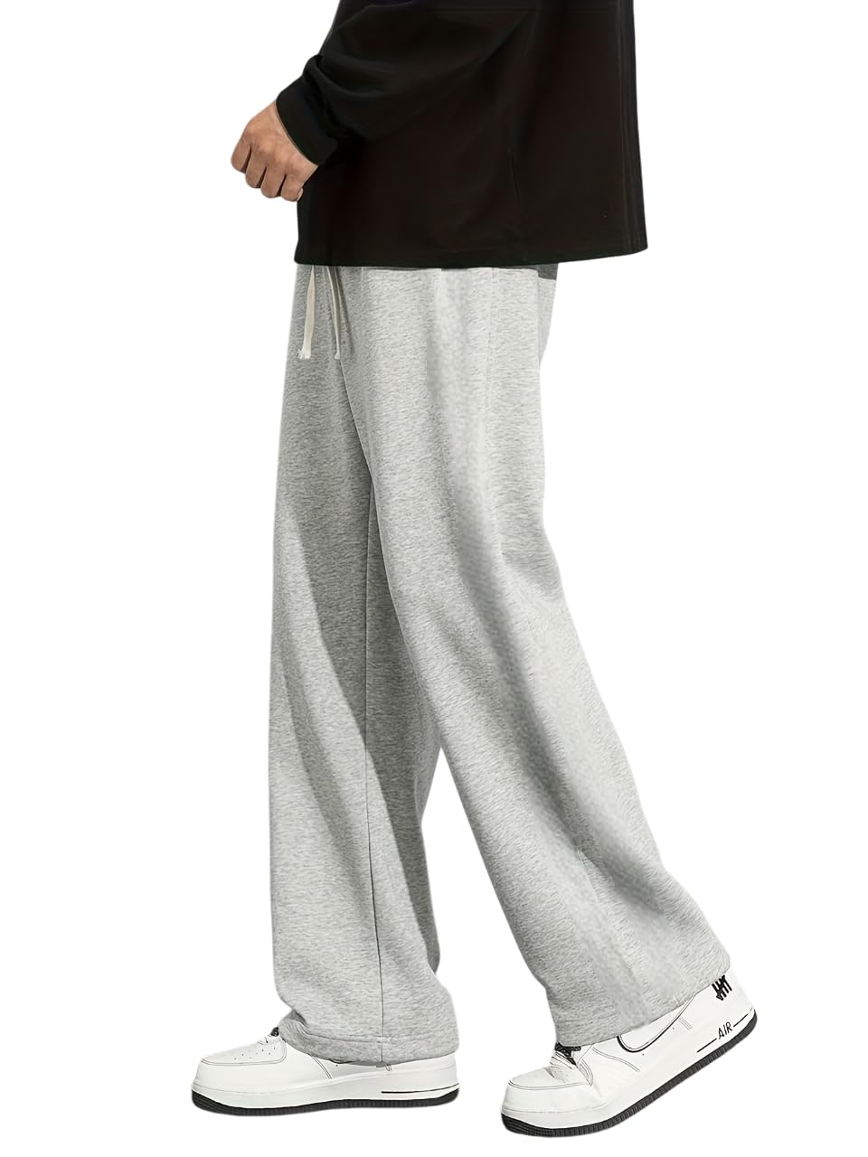 dockstreet Straight Wide fit Long Length Open Bottom Jogger for Men/Trending Multi Pocket Style, Relaxed Casual Pants for Men-picture-14