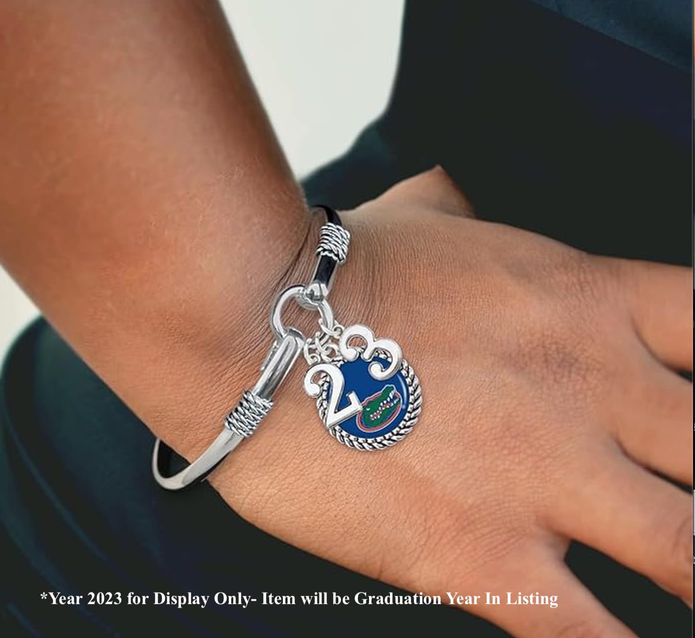Florida Gators Graduation Year 2025 Silver Bracelet Jewelry Licensed UF