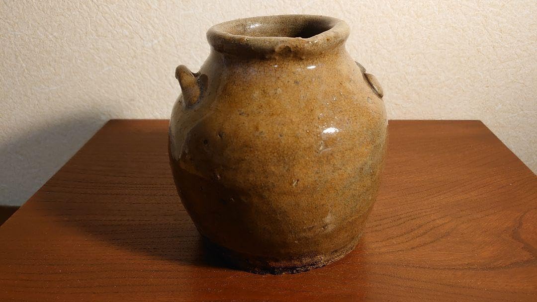 古越前　越前焼　うずくます　うづくまる　お歯黒壺　双耳　江戸期　１客 echizenjar10-1024x1024.jpg