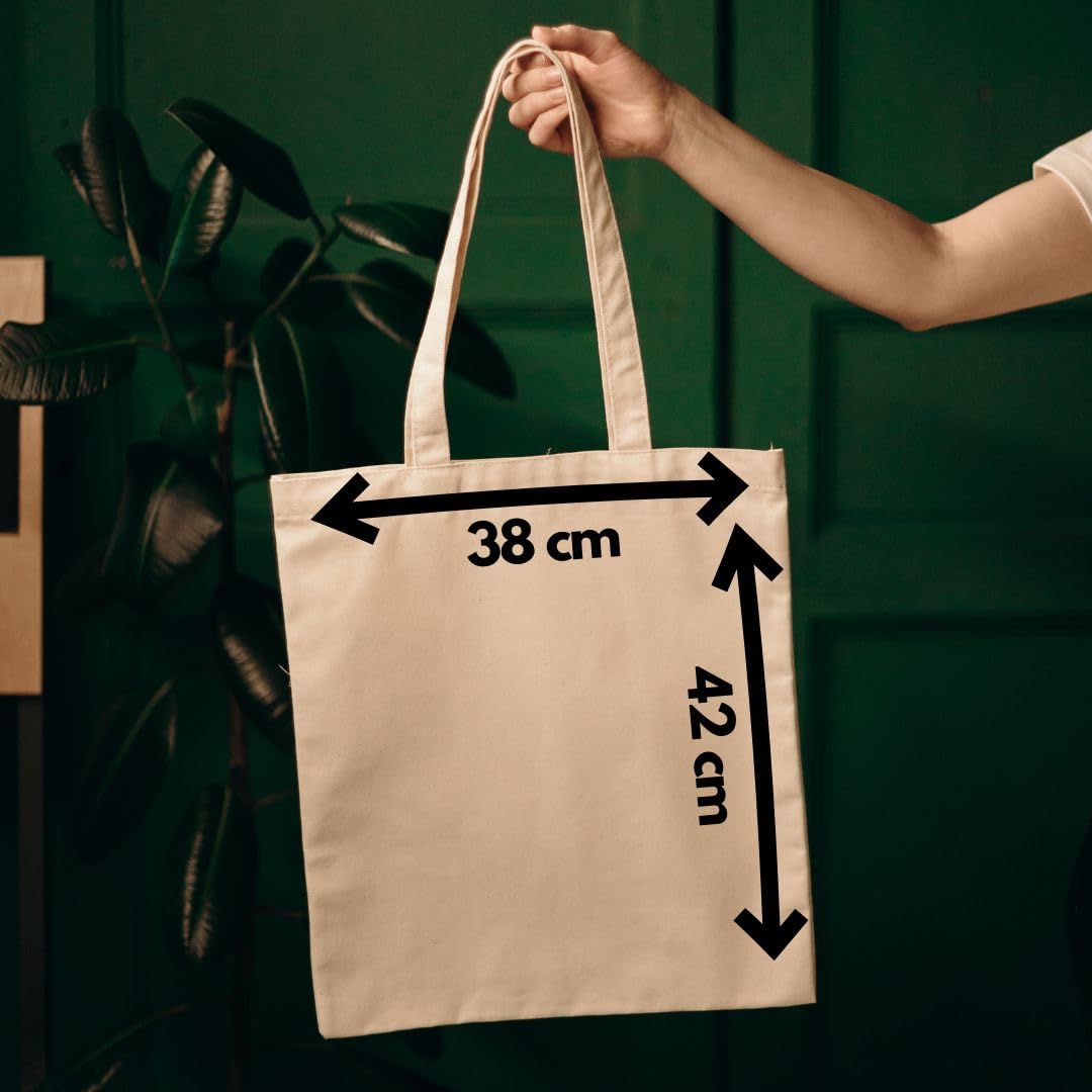 Générique Tote Bag Personnalisable – Sac Cabas en Coton Bio (38x42cm) – Ajoutez Votre Texte, Logo ou Image – Réutilisable & Écologique – Poignées Longues