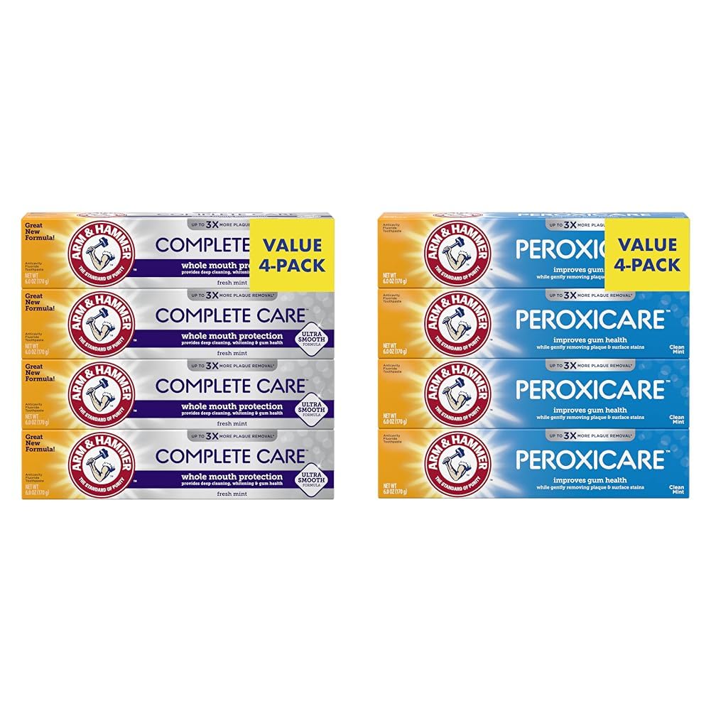 Arm Hammer Complete Care Toothpaste Fresh Mint Flavor Whole Mouth Protection 6 0oz 4-Pack Peroxicare Toothpaste Clean Mint