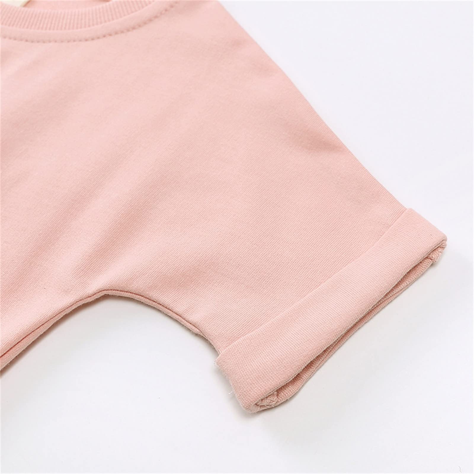 de algodón sólido para niños pequeños y niñas, Sudadera de Manga Corta, Camiseta, Tops de Cuello, Conjunto de Pantalones Cortos, Ropa de Primavera y Verano Traje Flash Niño
