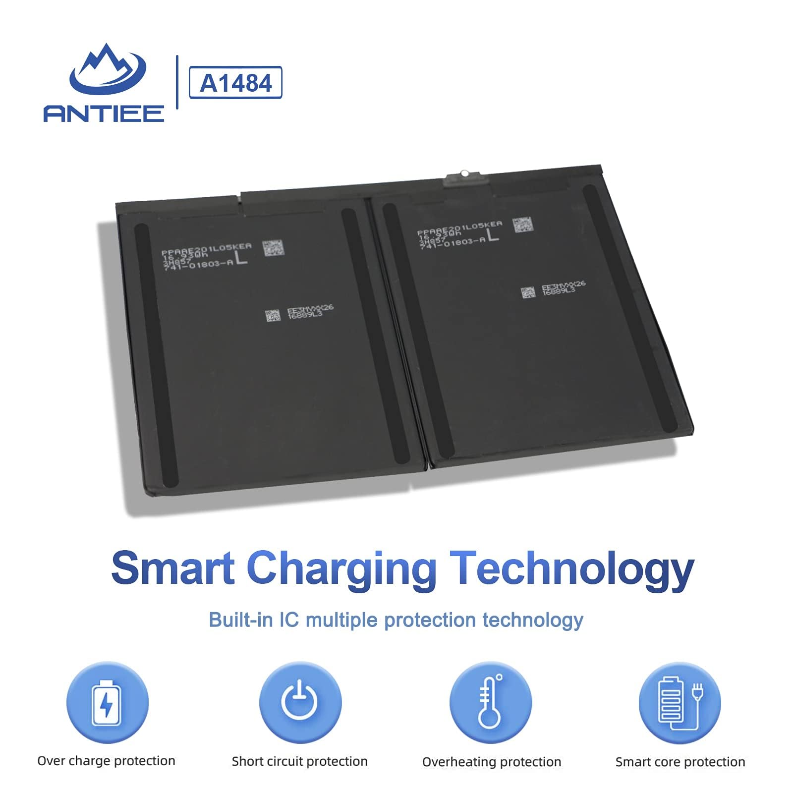 ANTIEE 8827mAh 32.9Wh A1484 Replacement Tablet Battery Compatible with iPad 2017 2018 Air