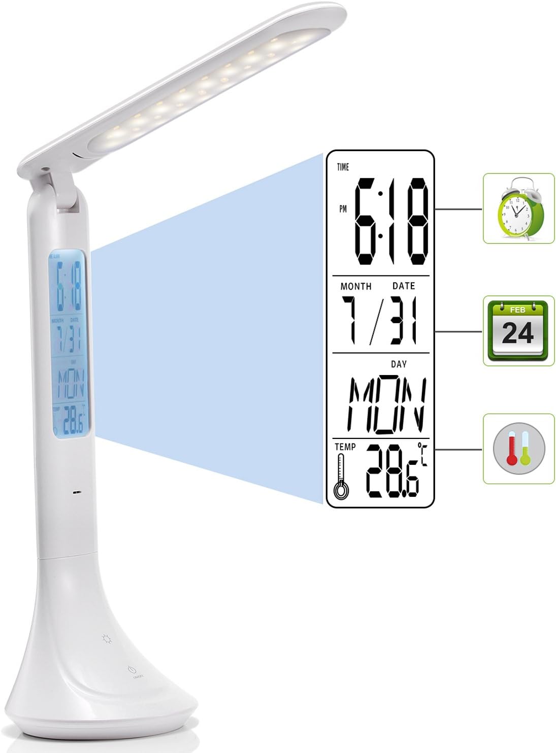 LED Desk Lamp, AVAWAY Desk Lamp Office Study Reading Light Touch Control Table Lamp - Eye Protection with 3 Brightness Levels