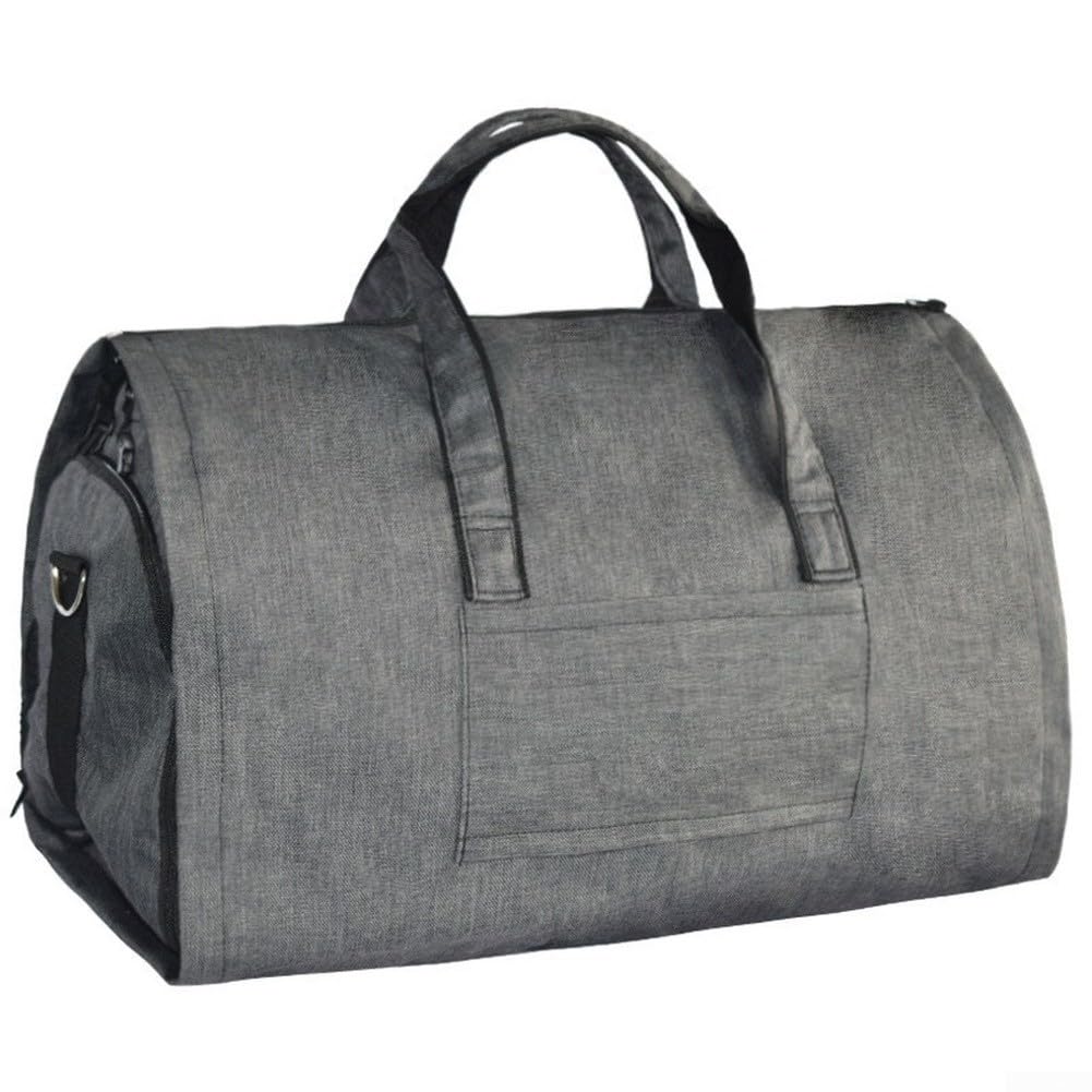 Bolsa de ropa plegable de tela Oxford para hombres y mujeres, portador de traje de viaje de negocios con amplio interior resistente al agua almacenamiento para accesorios de ropa negro