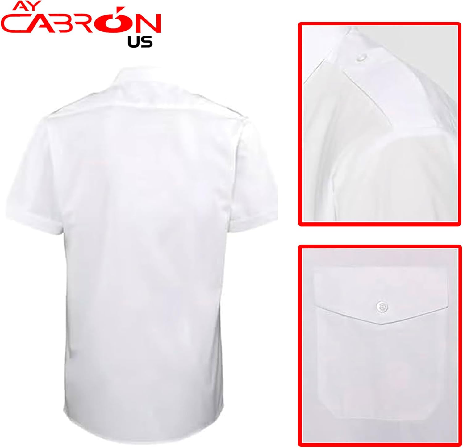 Ay Cabron™ Professional-Grade Pilot Shirt | Made by Pilots for Pilots Aviation Uniform | Short Sleeve, Epaulets & Flap Pocket