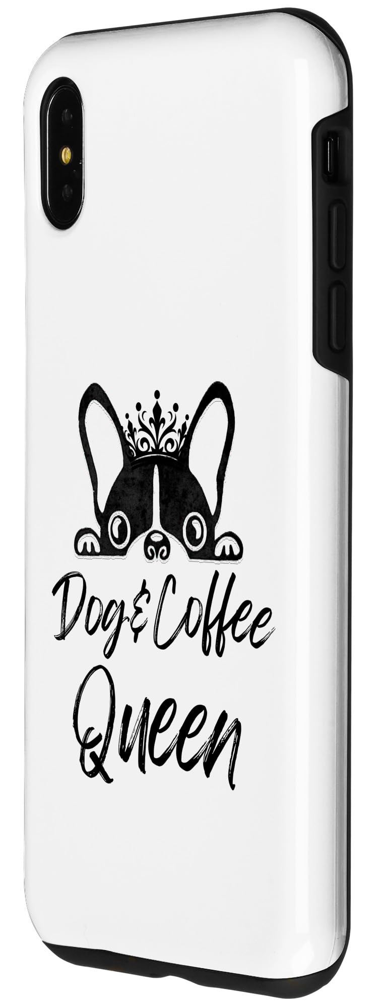 iPhone XS Max Dog & Coffee Queen Classic Case - Image 2