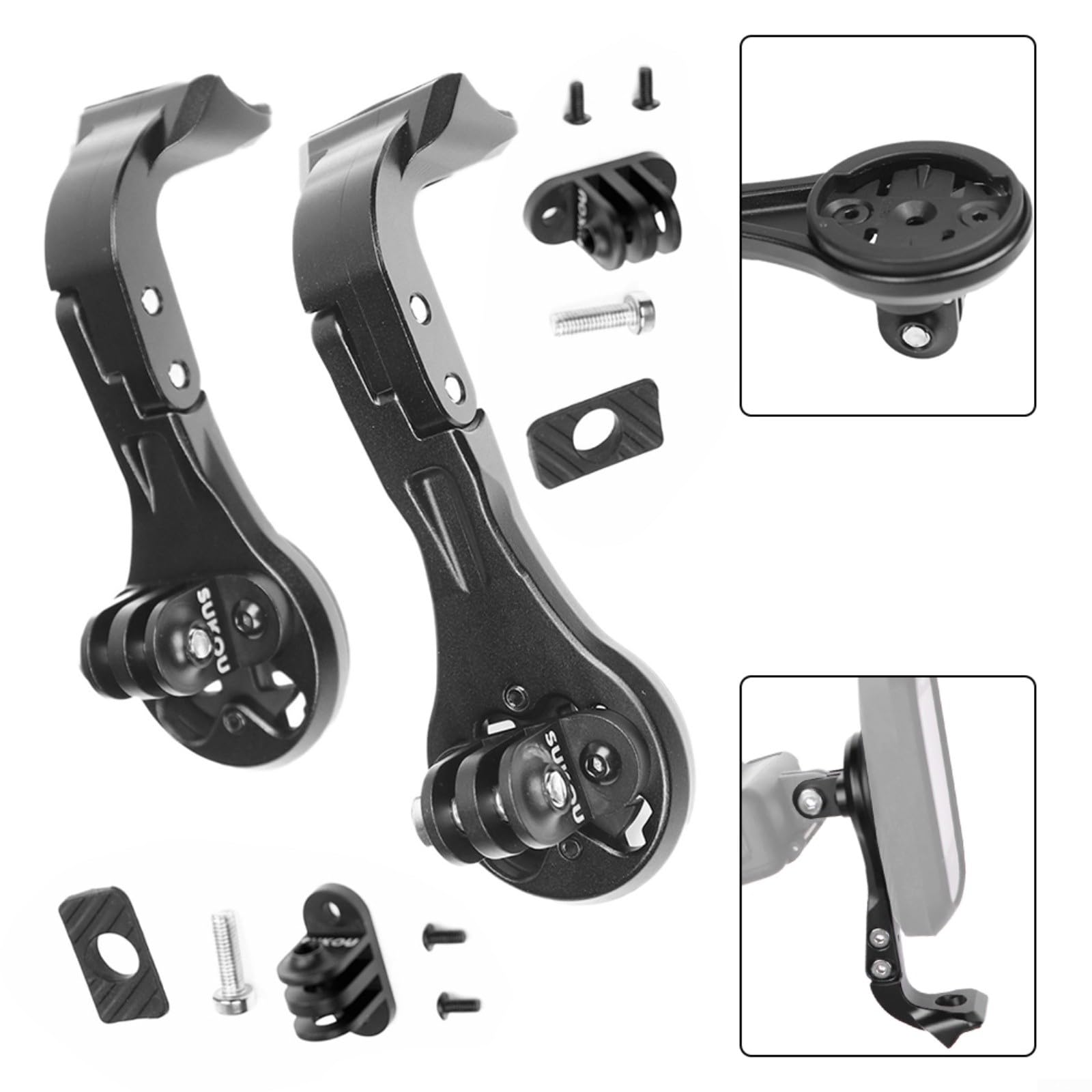 Supporto per computer da bicicletta, per Garmin per Trek Madone SLR7/9, Wahoo e Bryton, accessorio da ciclismo compatibile con fotocamera sportiva (lungo)