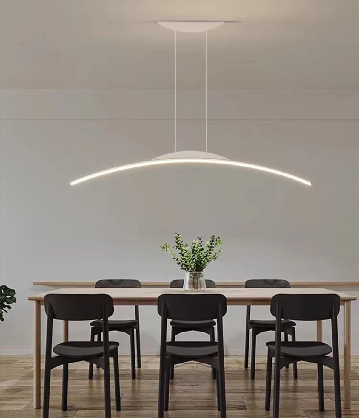 Lampada a sospensione moderna a LED dimmerabile Lampada a sospensione moderna con telecomando Lampada a sospensione Design lineare Lampadario regolabile in altezza per tavolo da pranzo Sala da pranzo