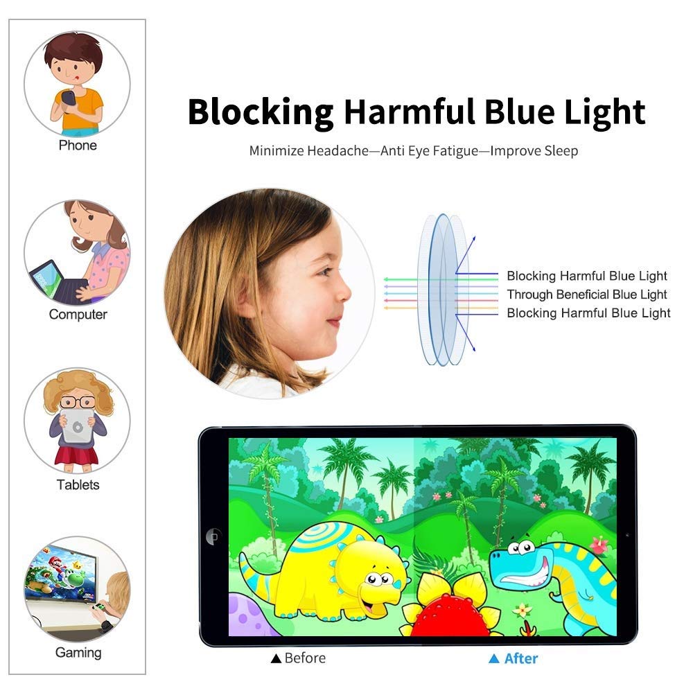 Optify? Blue Light Blocking Glasses for Kid UV Protection Computer Eyewear Zero Power Lens Age 5-12 Years 6 61Kj9eX eCL. SL1000