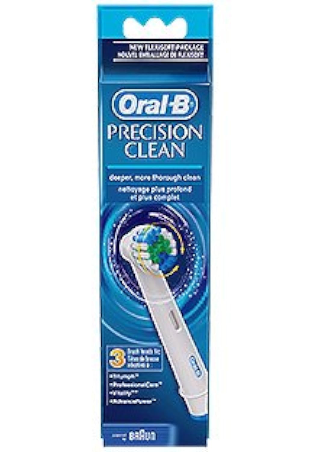 Oral-B Toothbrush Heads Rechargeable Card Of 3