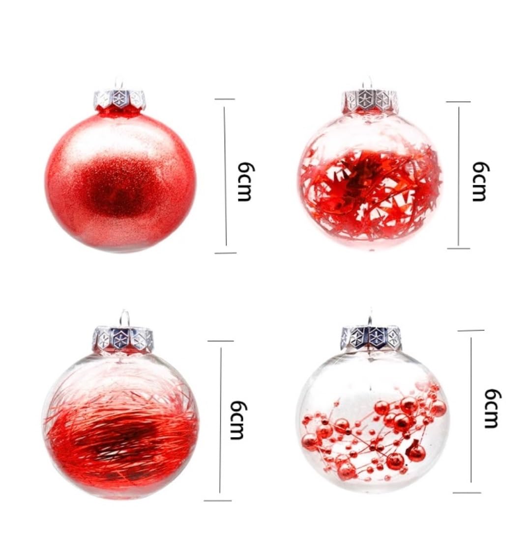 Set de Bolas de Navidad Bolas de Navidad 24 Uds. Bolas De Navidad De 2,36 Pulgadas, Adornos Navideños, Bolas De Navidad Inastillables Para Decoración Para Fiesta De Boda Y Vacaciones Bolas para Arbol