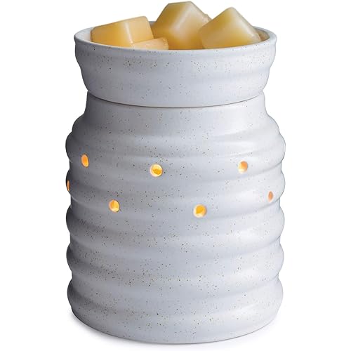 Candle Warmers ETC. Illumination Fragrance Warmer- Light-Up Warmer for Warming Scented Candle Wax Melts and Tarts or to Freshen Room, Farmhouse Milkjug