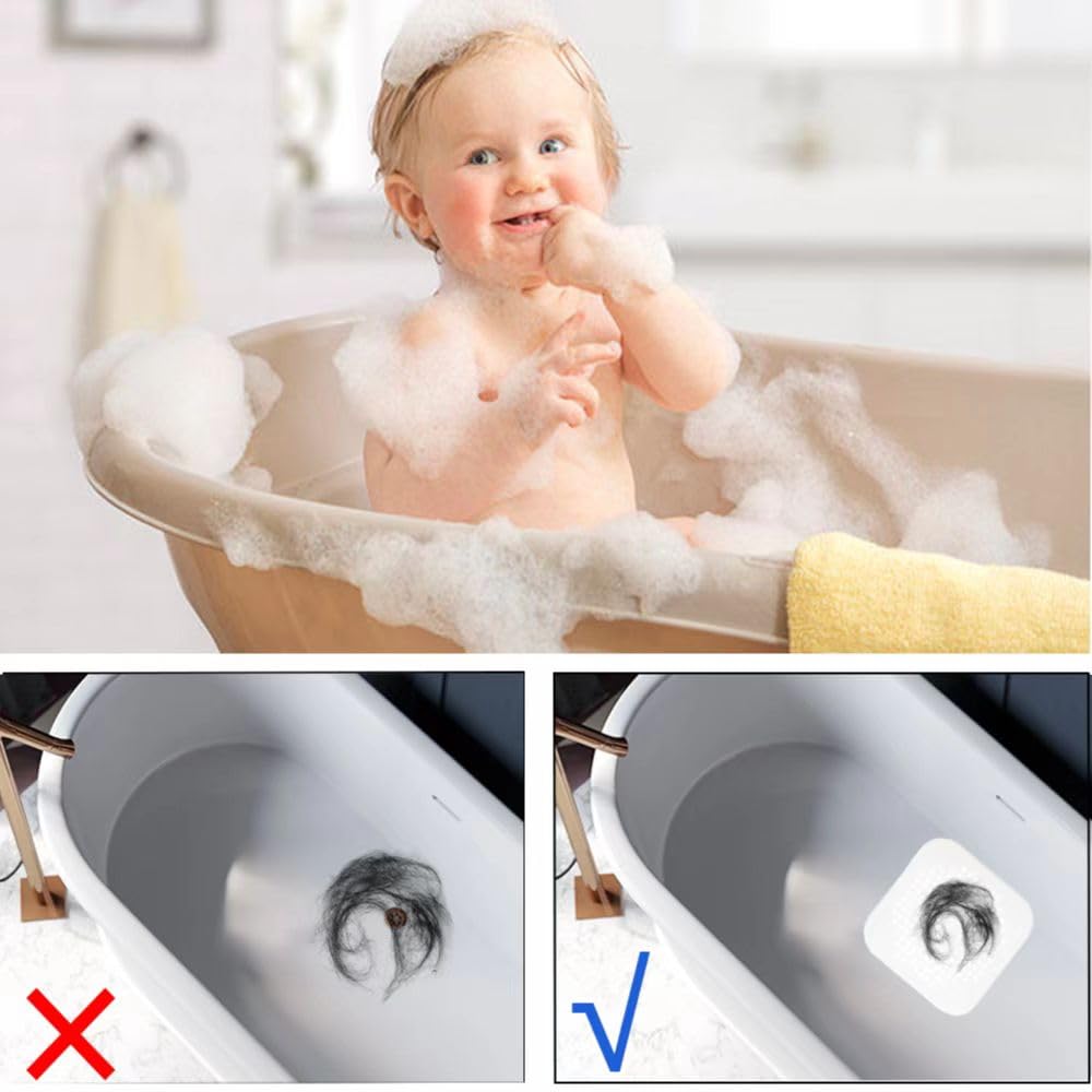 Lot De 2 Tamis De Vidange Universels En Silicone - Pour Salle De Bain, Baignoire, Cuisine, Lavabo, Gris Et Blanc