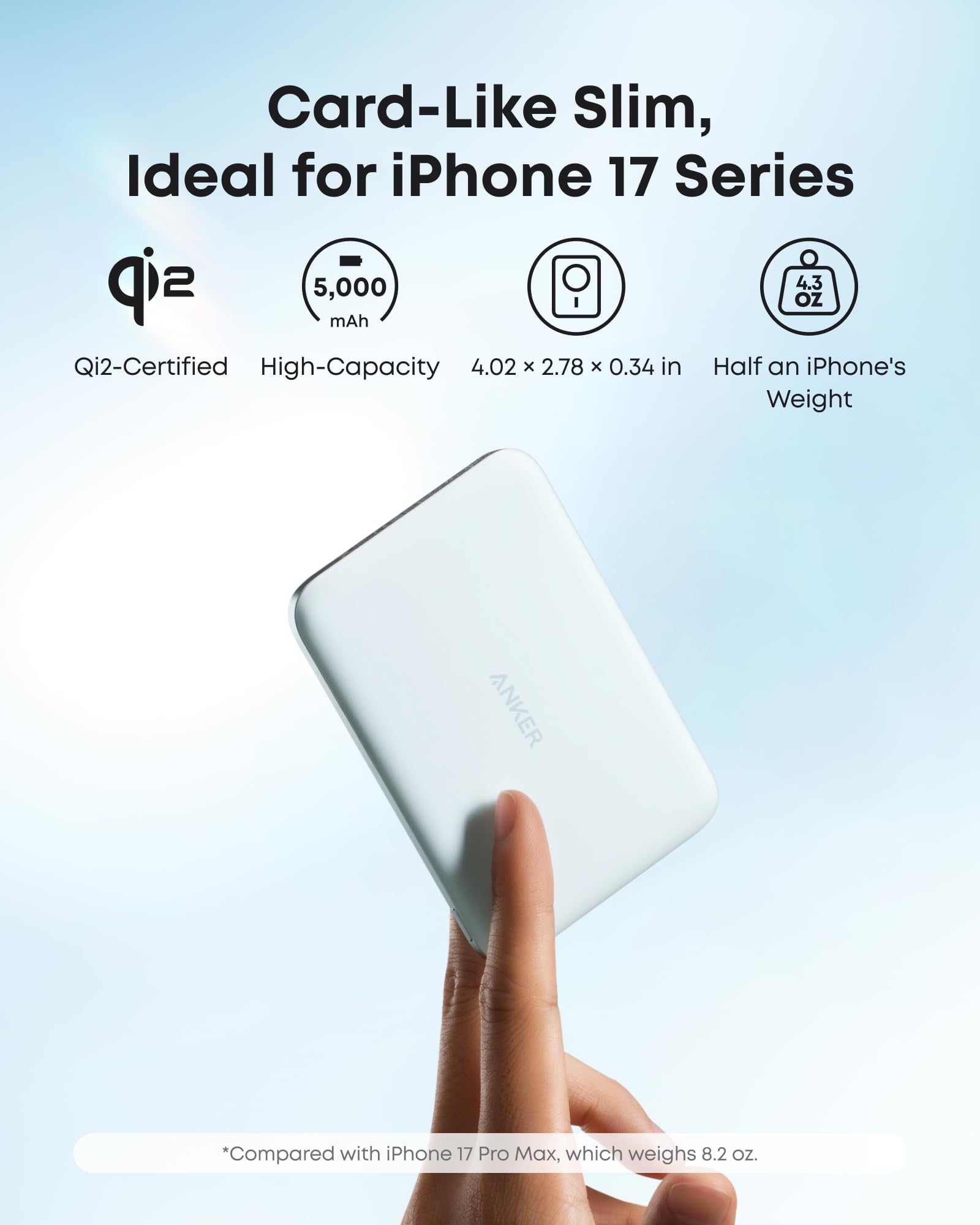 Amazon.com: Anker Nano Magnetic Power Bank, 5,000mAh Qi2-Certified