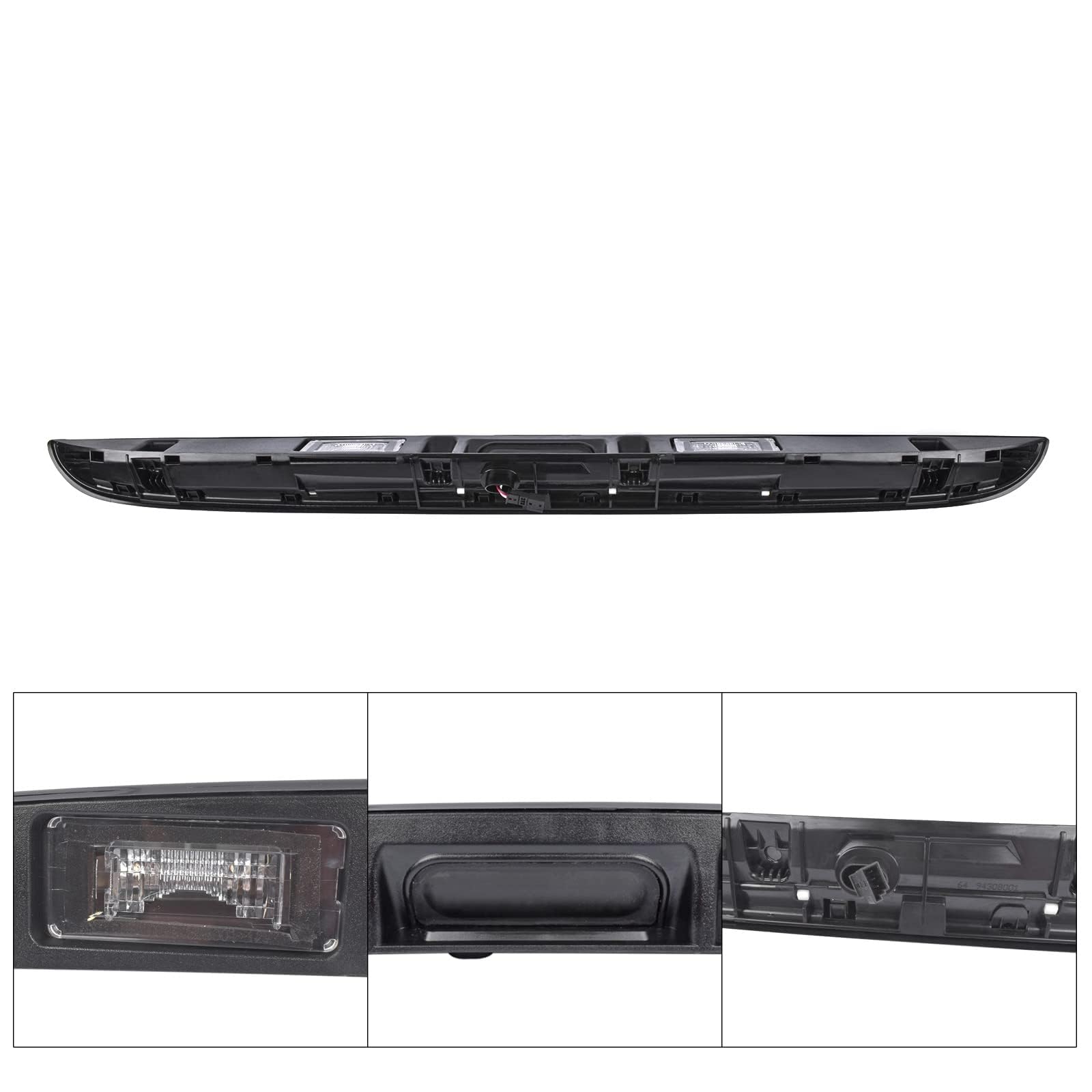 Rabat de coffre, poignée de hayon, noir, avant, compatible avec Mini R56 R57 R58 R59 R60 R61 2007-2015, remplacement pour 51132753602