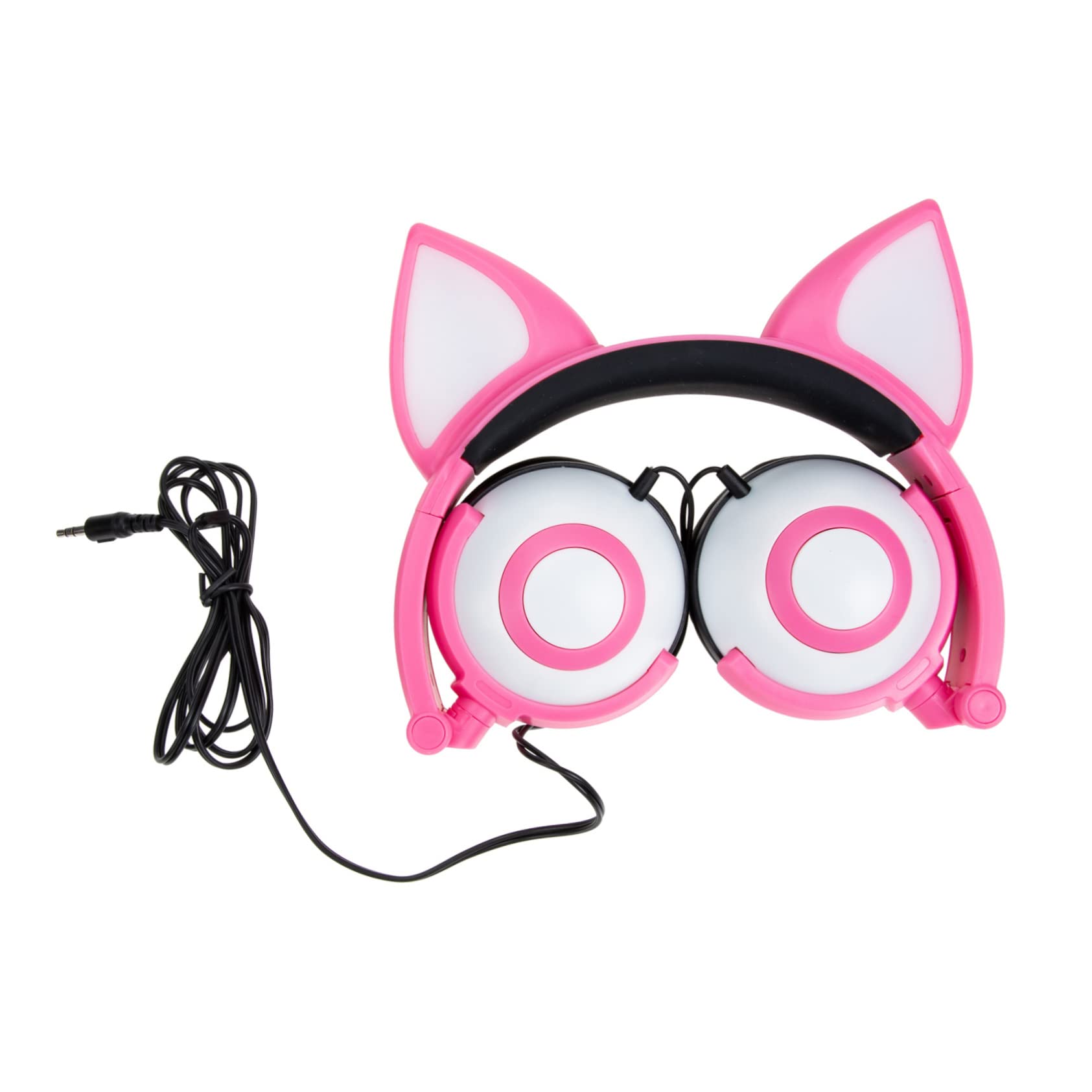 Cuffie Orecchie di Gatto Regolabili Cuffie per Cellulare Delicate e Confortevoli Compatte LED