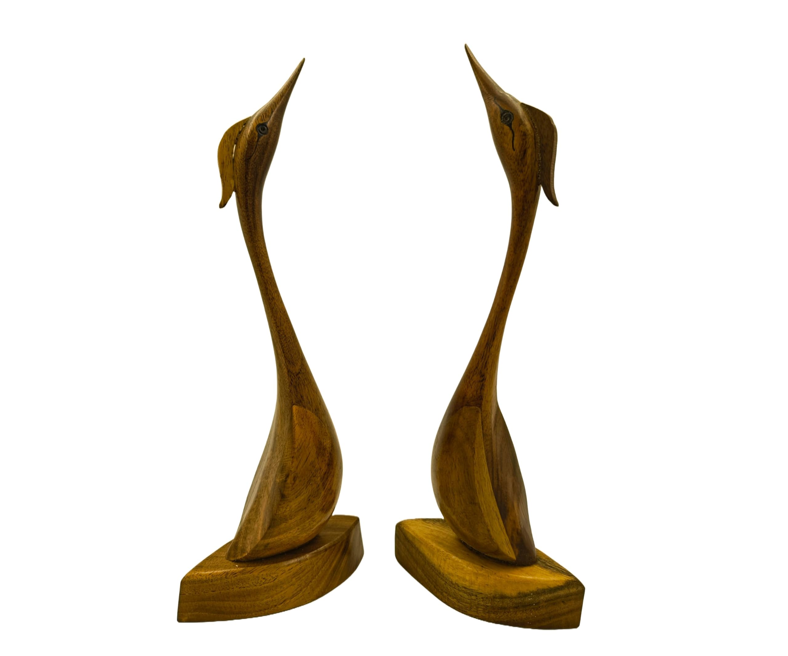 FernHaus Handcrafted Decorative Swan Pair Statue| TV Unit Decorative Items| Showpiece for Home Decor| Figurines for Home Decor Ideal for Showcases, Corner Shelves and Gifting