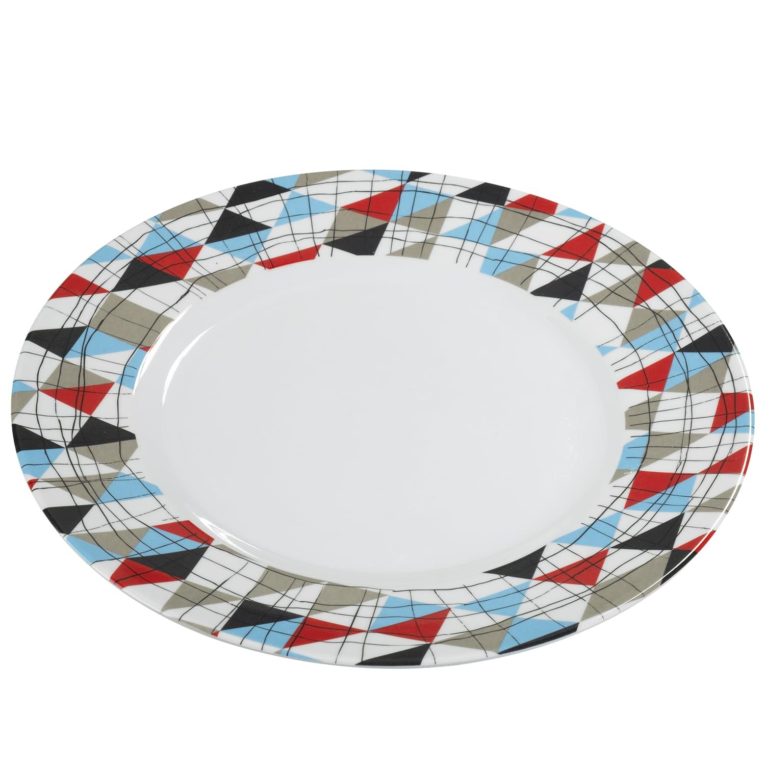 Tiffany Design Vaisselle de table en mélamine 16 pièces pour 4 personnes Vaisselle de pique-nique
