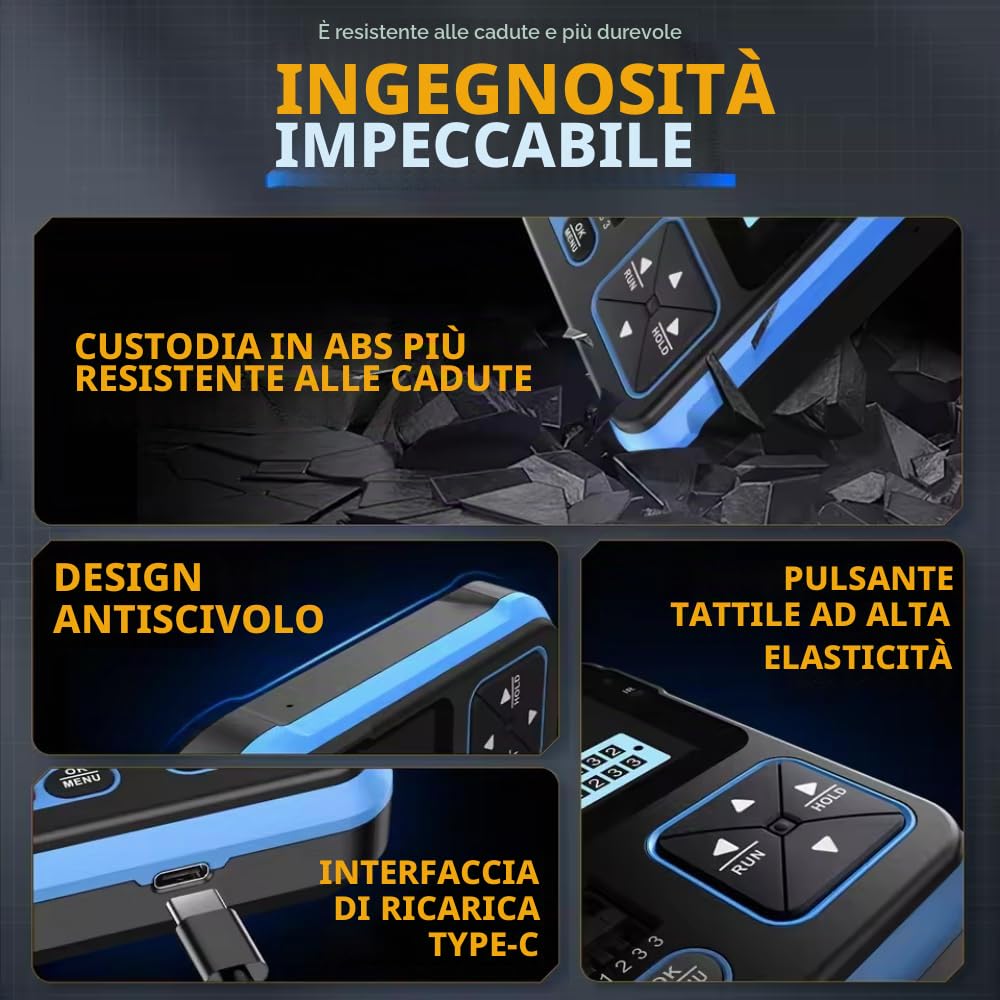 DollaTek DSO TC3 Mini Oscilloscopio Digitale Portatile 3 in 1 Tester Multi-Funzione con Display TFT 2,4" Analisi ESR, LCR, Transistor Banda 200 KHz Campionamento 1500mA