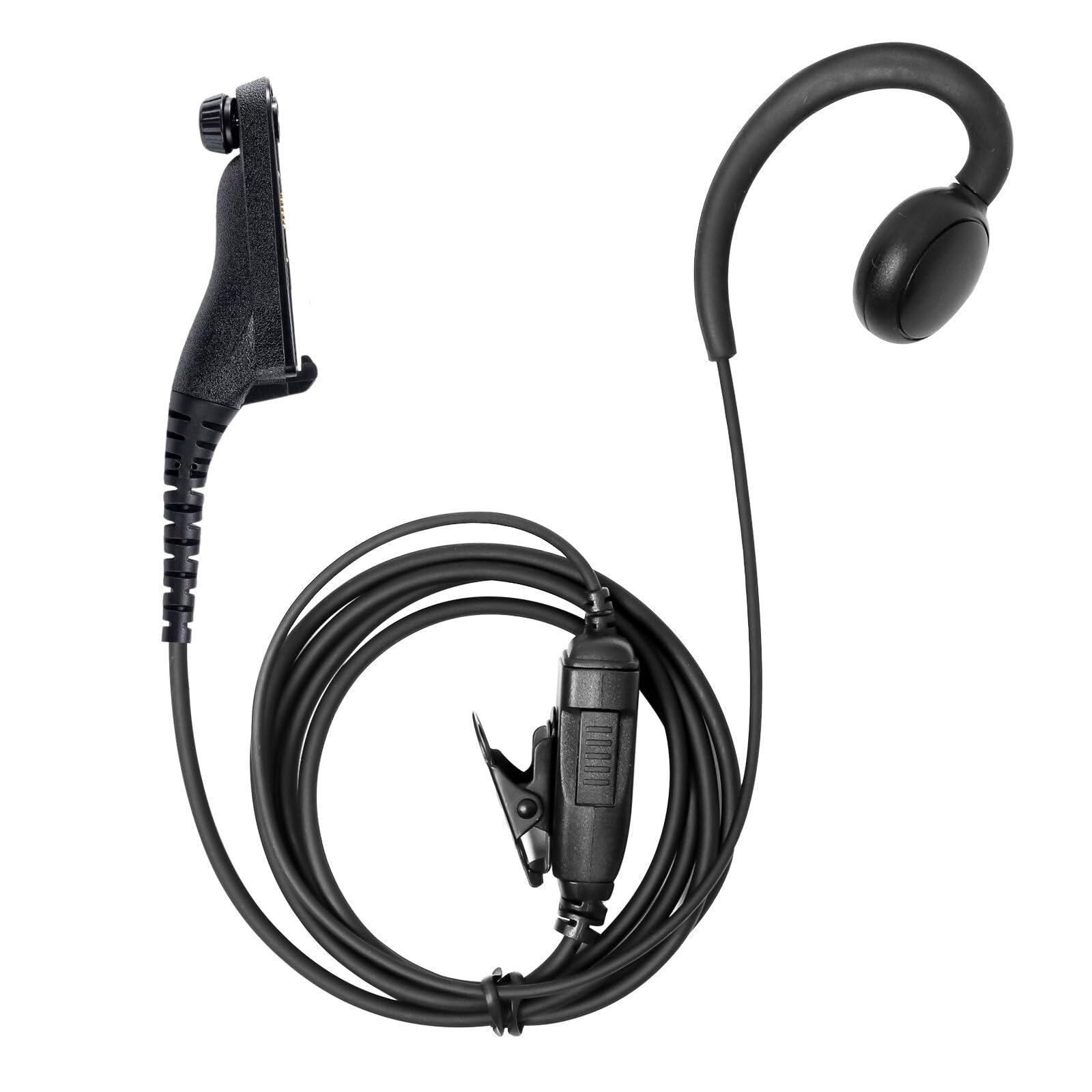 Auricolare radio bidirezionale con microfono per radio Motorola APX e XPR, auricolare a filo singolo a forma di C con altoparlante girevole e PTT, compatibile con APX 4000 6000 8000, XPR 6550