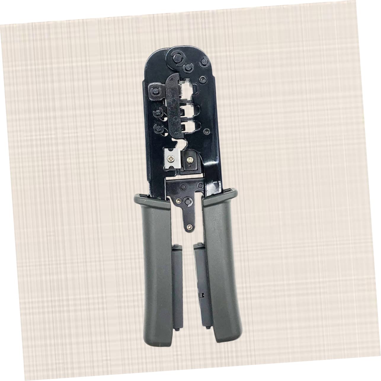 Uonlytech Pinza Per Crimpare Con Tester Spelafili e Taglio Per Fili e Connettori Acciaio Resistente Per Crimpare Ethernet e Fili Piatti Rotondi