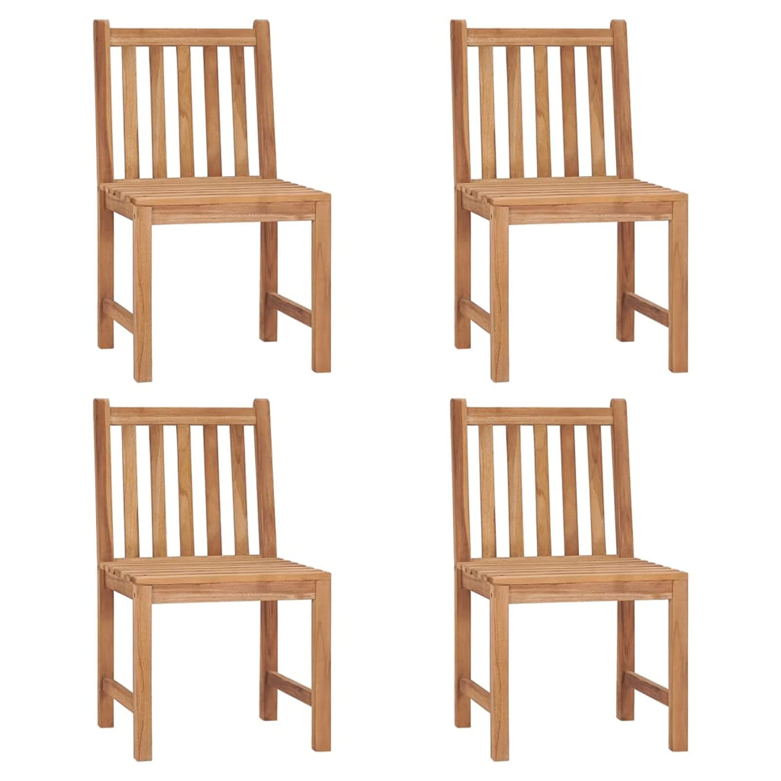 Fauteuil de jardin 4 pcs MOONAIRY, chaises jardin exterieur en bois de teck