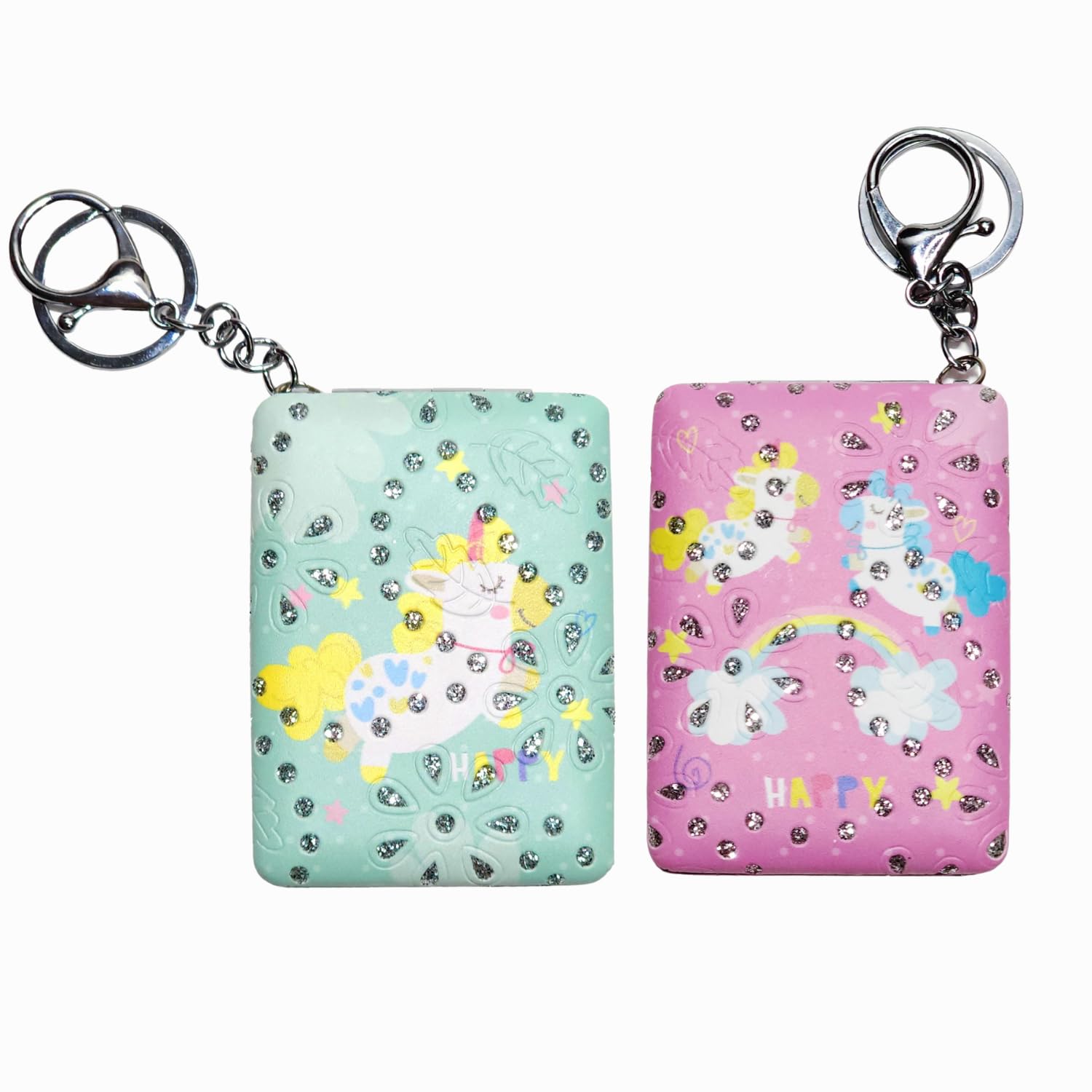 Crackles Unicorn Mirror With Keychain for Girls,Birthday Return Gift For Girls,Unicorn Compact Mirror Best Gift for Girls,Unicorn Portable Cute Small Metal Folding Pocket Mirror (Pack Of 2)-image-17