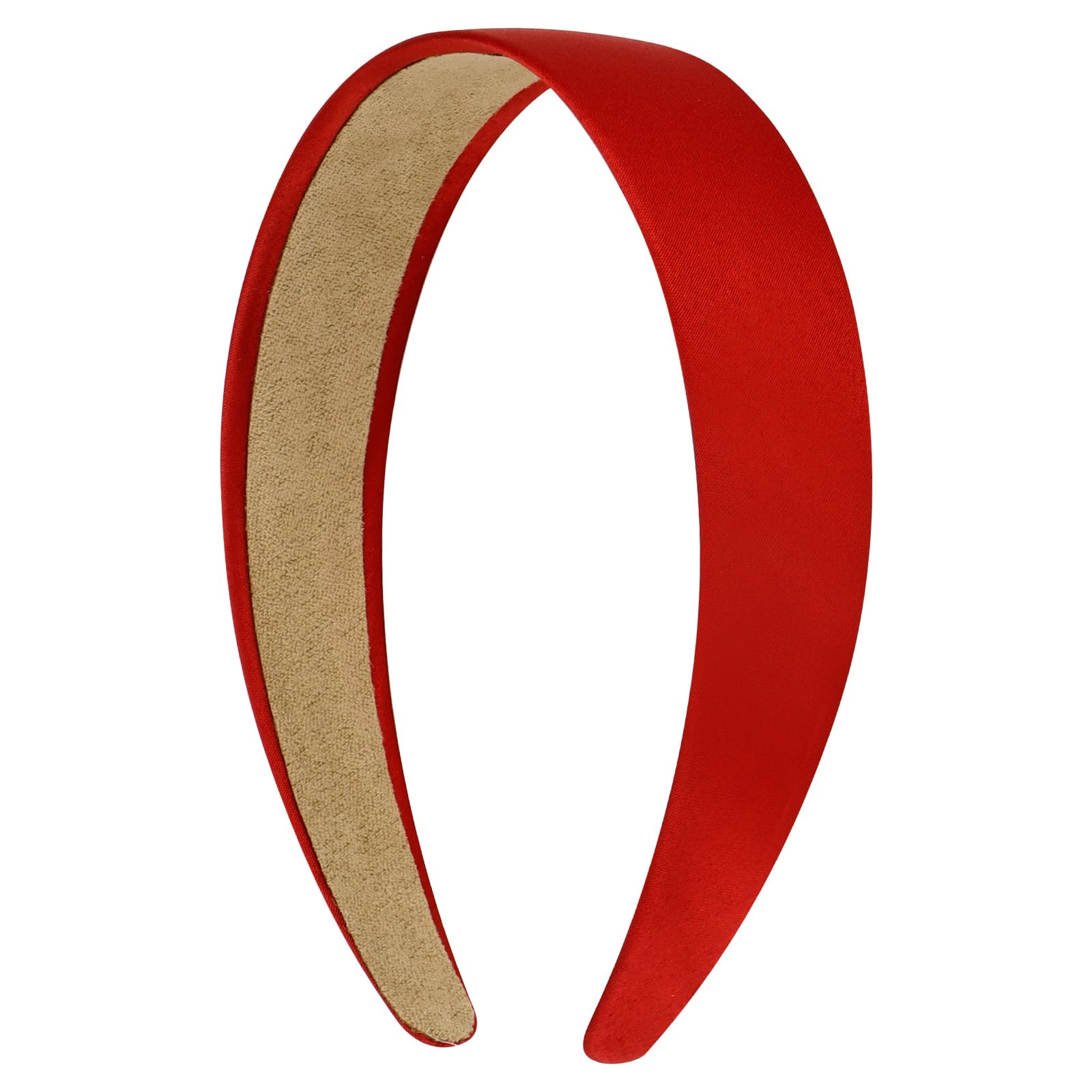 Amazon.com : VELSCRUN Red Headband Satin Headbands for Women  display picture 1