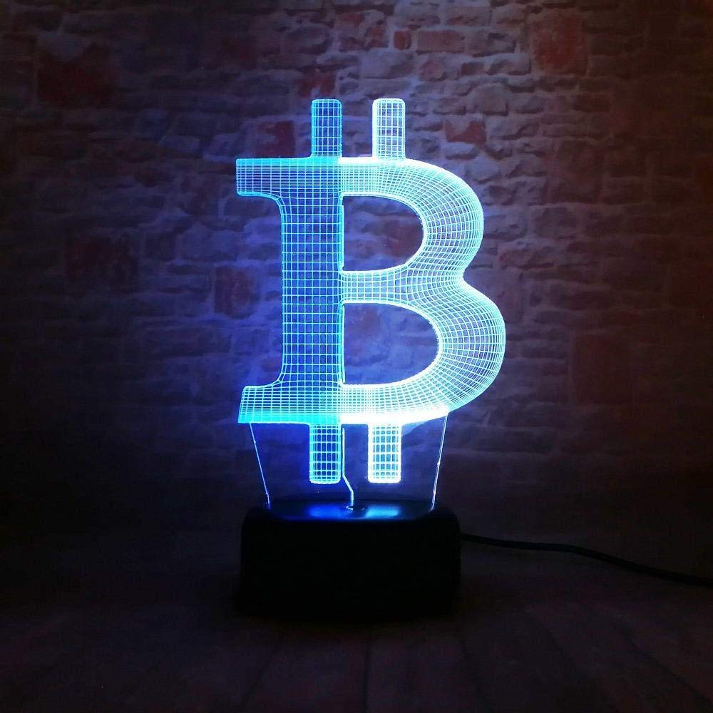 Yddlie 3d Led Night Light Bitcoin Led Slideshow 7 Colors | Desertcart  Seychelles