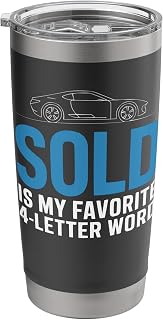 Car Salesman Automobile Job Profession Car Seller Stainless Steel Insulated Tumbler