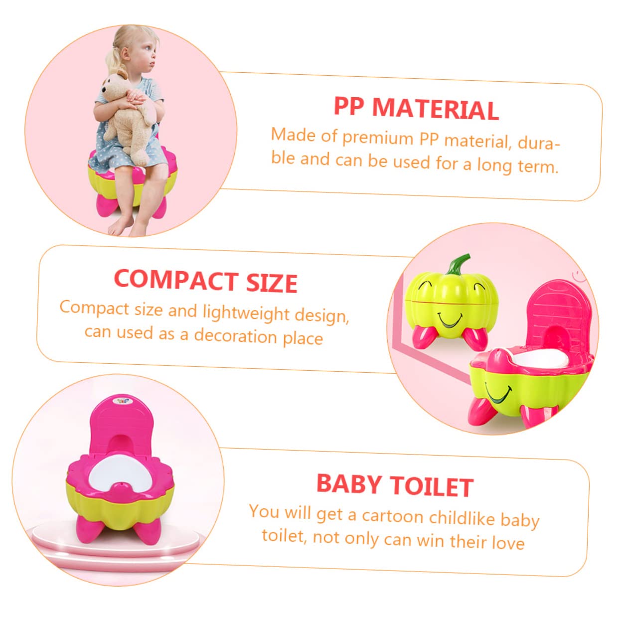 Kisangel Baño para Asiento de Inodoro Orinal de Entrenamiento para Bebés Potty Seat Fácil de Limpiar para Uso Casa o Viaje