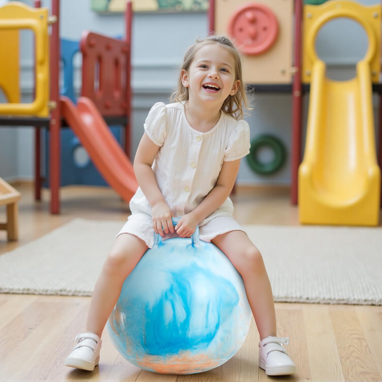 U&C Planet Balones saltarines espaciales de 18 Pulgadas para niños Balón saltarín con asa Balones saltarines inflables Balón saltarín con Bomba para niños y niñas de 3 a 12 años — view 7